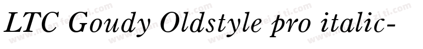 LTC Goudy Oldstyle pro italic字体转换